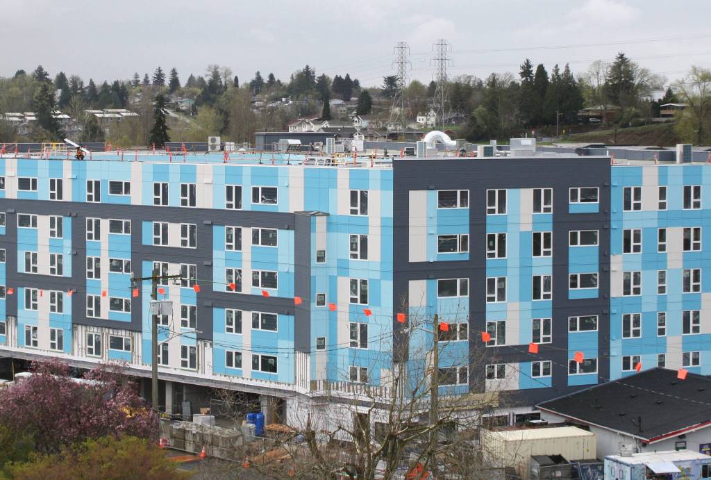 A wide view of LIHIs new building, currently under construction.