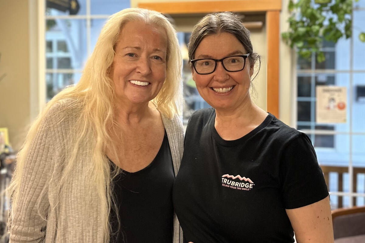 Trubridge client smilles, having received a full teeth restoration. Photo courtesy of Fairy Tale Dental.