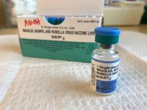 KPHD courtesy photo
MMR vaccine vial.
