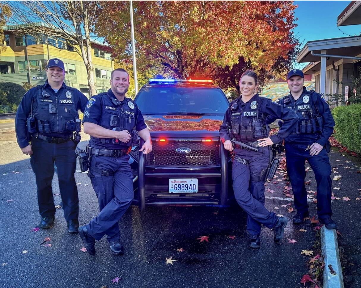 BIPD courtesy photo
Bainbridge police officers wearing their body cameras.