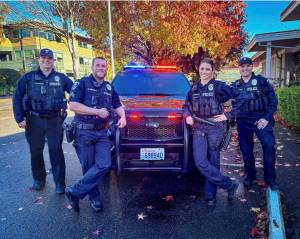 BIPD courtesy photo
Bainbridge police officers wearing their body cameras.