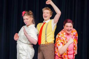 BPA courtesy photo
(left to right) Anna Vizzare as Sandy Cheeks, Reese Sigman as SpongeBob SquarePants, and Dana A. Benson as Patrick Star.