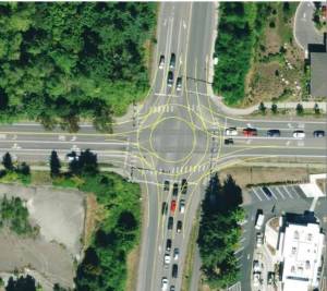 WSDOT courtesy photo
A roundabout is planned at High School Road and Highway 305 on Bainbridge Island.