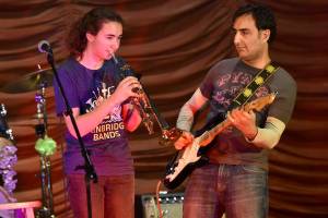 Nancy Treder courtesy photos
Father and daughter duo, Stella and Pasha Saleh, put on an improvised performance during the Open Mic night showcase at Lynwood Theatre May 2.