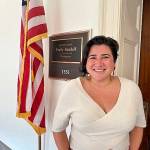 Mike De Felice/Kitsap News Group
U.S. Rep. Emily Randall of the 6th Congressional District in her Washington, D.C. office.