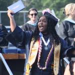 Aiyanna Clark celebrates receiving her diploma.
