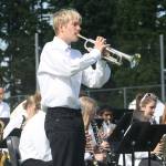 The ceremony kicked off with a rendition of the National Anthem by the BHS band, with Dane Bowman soloing on the trumpet.