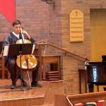 John McKenzie courtesy photos
Bainbridge High School students Finn Armstrong (clarinet), Joseph Tappen (cello) and Miles Wieland (piano) performed at the June 8 event.