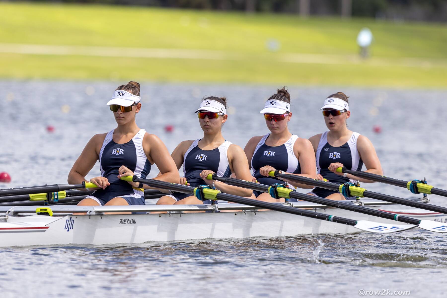 Amanda Pekasky courtesy photo
Addie Carlton, Alita Kakutani, Paige Murphy, and Dolly Courtway (left to right) of Bainbridge Island Rowing competing in the 2025 U.S. Rowing Youth National Championships June 12 in Sarasota, FL.