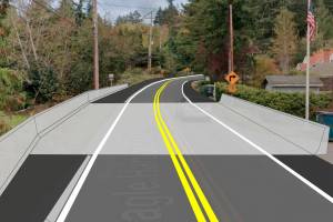 COBI courtesy image
A visual of what the shoulder widening improvements on Eagle Harbor Drive will look like following construction.