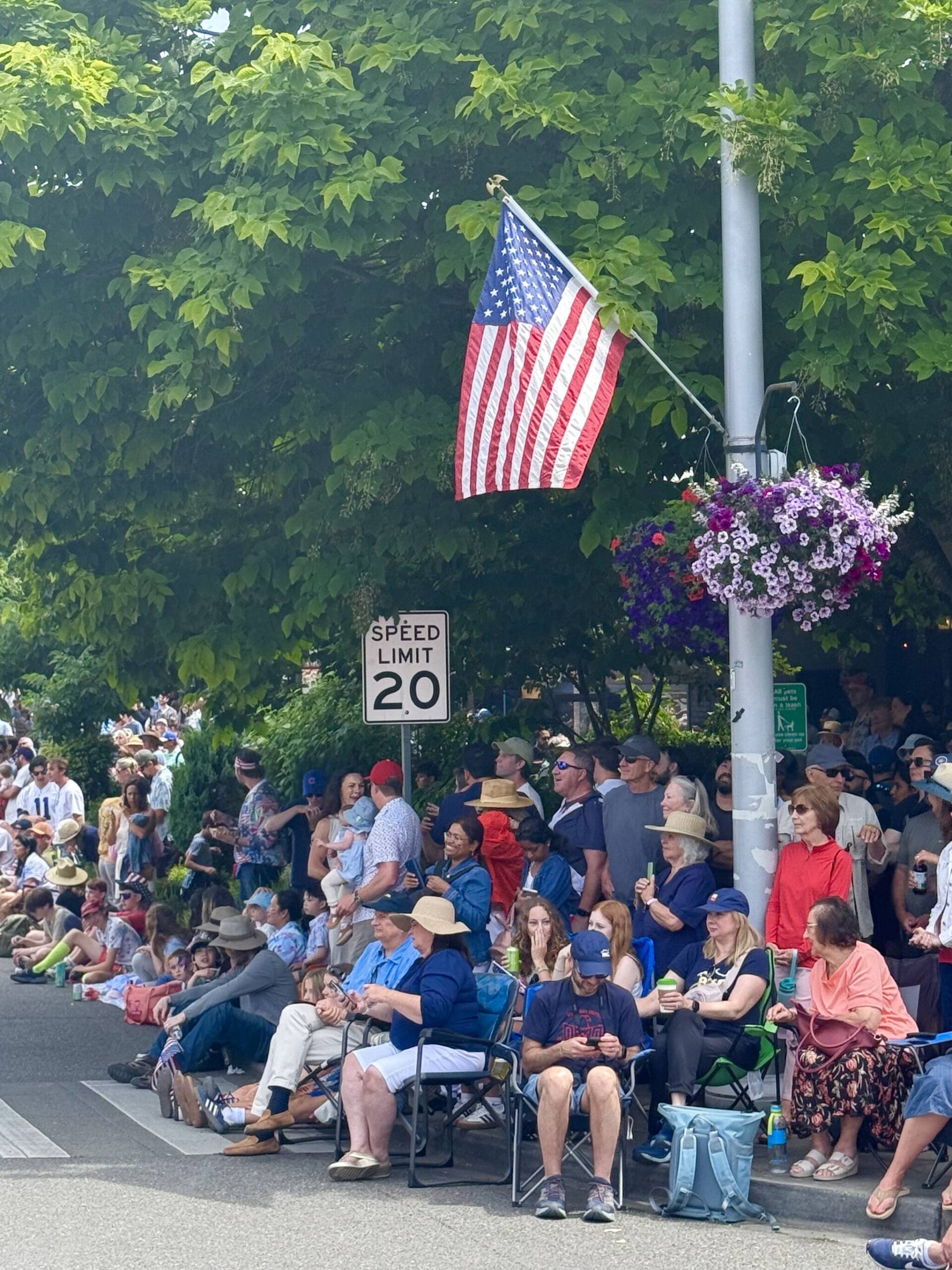 Crowds gathered on Winslow Way for the Grand Old 4th of July Parade.