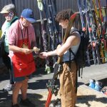 Many young shoppers purchase their first set of outdoor gear at the Rotary auction and rummage sale.