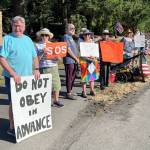 Greg Relaford courtesy photo
Community members line Highway 305 on Bainbridge Island to participate in the Day of Action demonstration July 17.