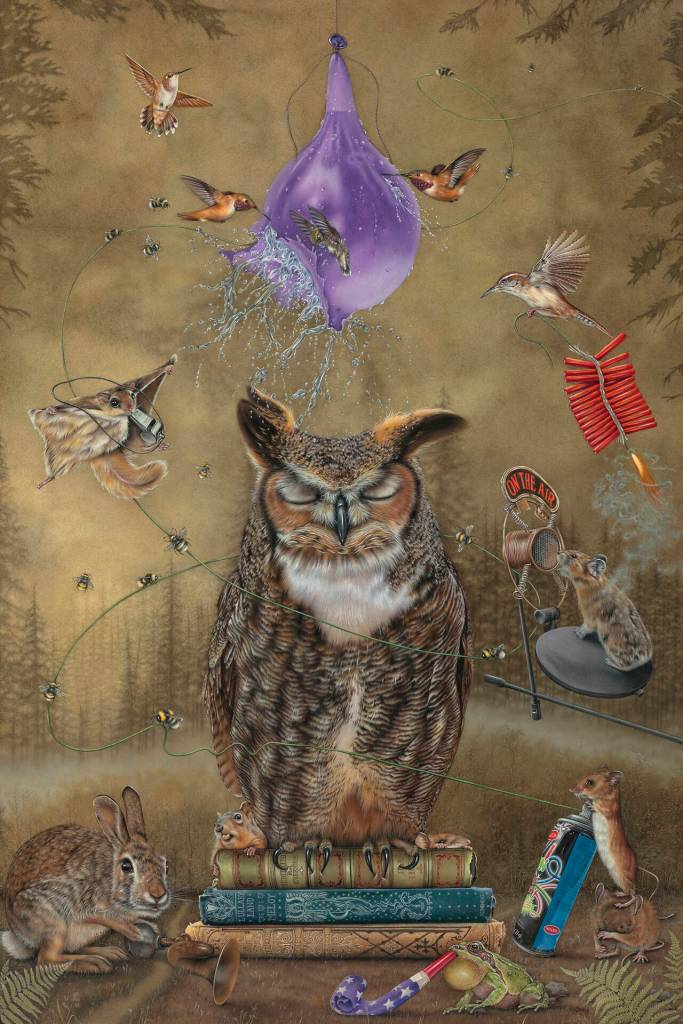 A colored-pencil drawing by Eileen Sorg.