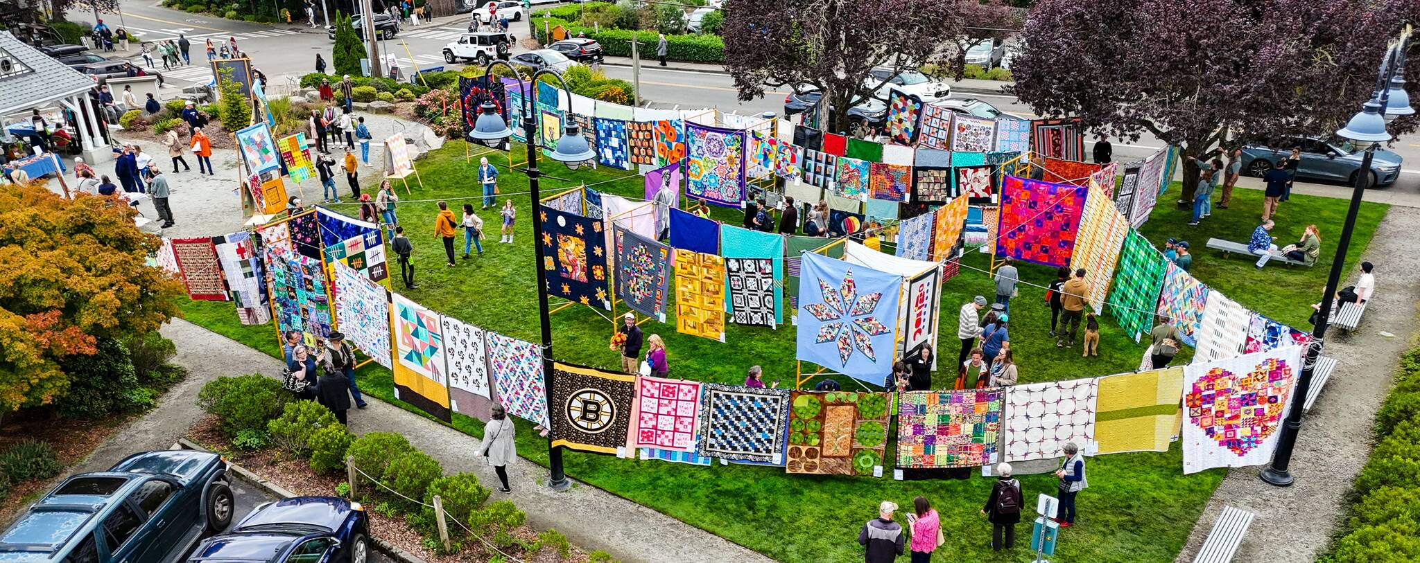 Liz Litzler courtesy photo
An aerial view of the 2024 Bainbridge Quilt Festival.