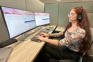 Mike De Felice/Kitsap News Group
Alexa Nachreiner, a crisis line program coordinator at Salish Regional Crisis Line, which handles calls from throughout Kitsap County.