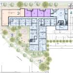 A rough draft of the footprint of the 625 Winslow project, per principal architect Michele Wang.