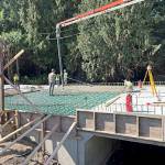 COBI courtesy photos
Construction crews recently completed pouring the concrete approach slabs on both the north and south sides of the Eagle Harbor culvert.