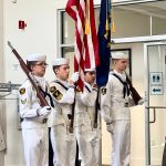 The United States Naval Sea Cadet Corps Scorpion Squadron Color Guard presented the colors at the ceremony.