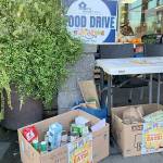Katrina Daroff/Kitsap News Group photos
Food donations outside of Town & Country Market on Bainbridge Island Sept. 23.