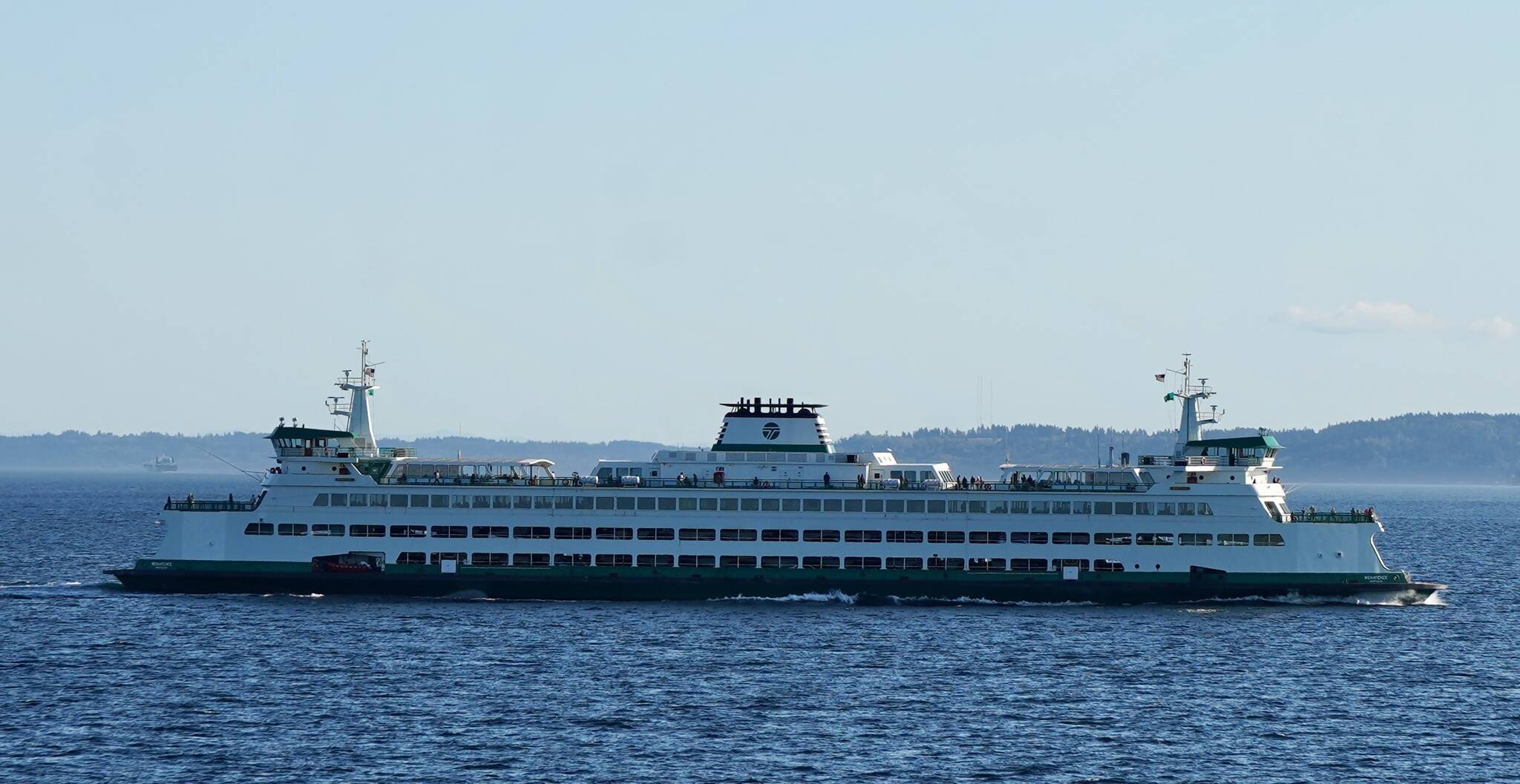 Joshua Kornfeld/ Kitsap News Group
M/V Wenatchee crossing Puget Sound on the Seattle/Bainbridge route.