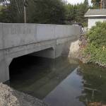 The new 15-foot culvert over Cooper Creek.
