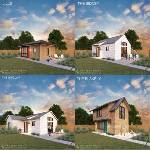 KRCC courtesy photo
A composite image of four of the six pre-approved ADU designs.