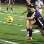 Luke Caputo/Kitsap News Group photos
Spartan Isabella St. Clair pursues the ball in a 3-1 Bainbridge home win over the Steilacoom Sentinels Nov. 8 in the District 3 2A girls soccer championship.