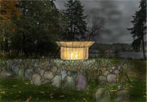 Cutler Anderson Architects courtesy image
The proposed site plan of the stage at Waterfront Park.