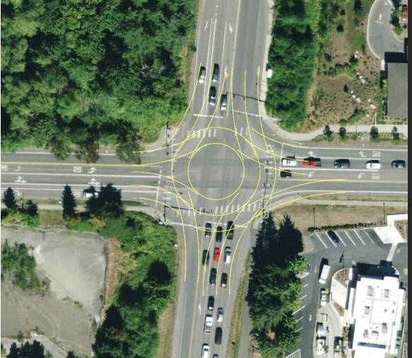 WSDOT courtesy photo
A roundabout is in the works at Highway 305 and High School Road.