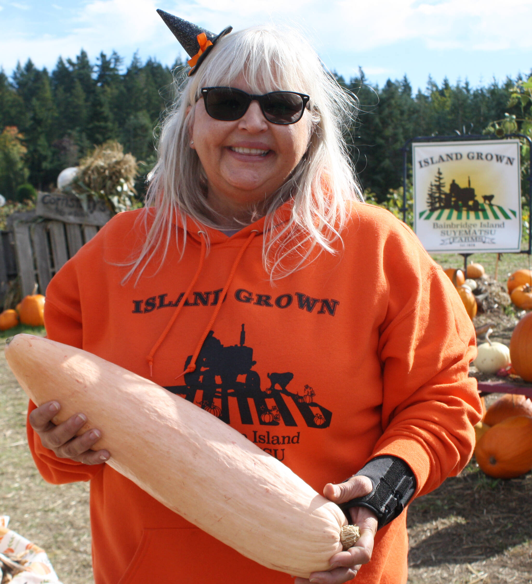 File photo
Shana Wadsworth Ramirez, Suyematsu Farms manager, holds a banana squash.