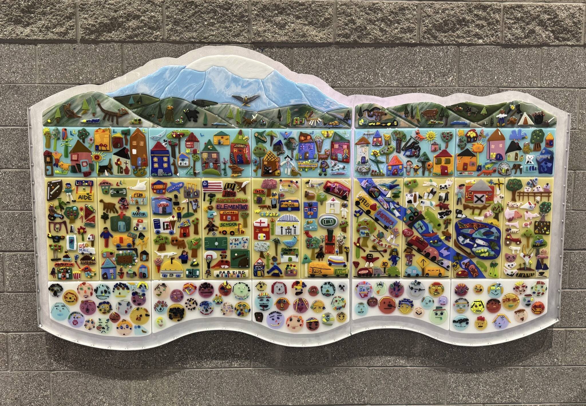 A full view of the mural, which represents the Yakima Valley.