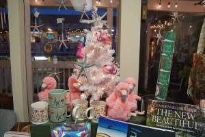Joshua Kornfeld/Kitsap News Group photos
Flamingo-themed merchandise at Eagle Harbor Books.