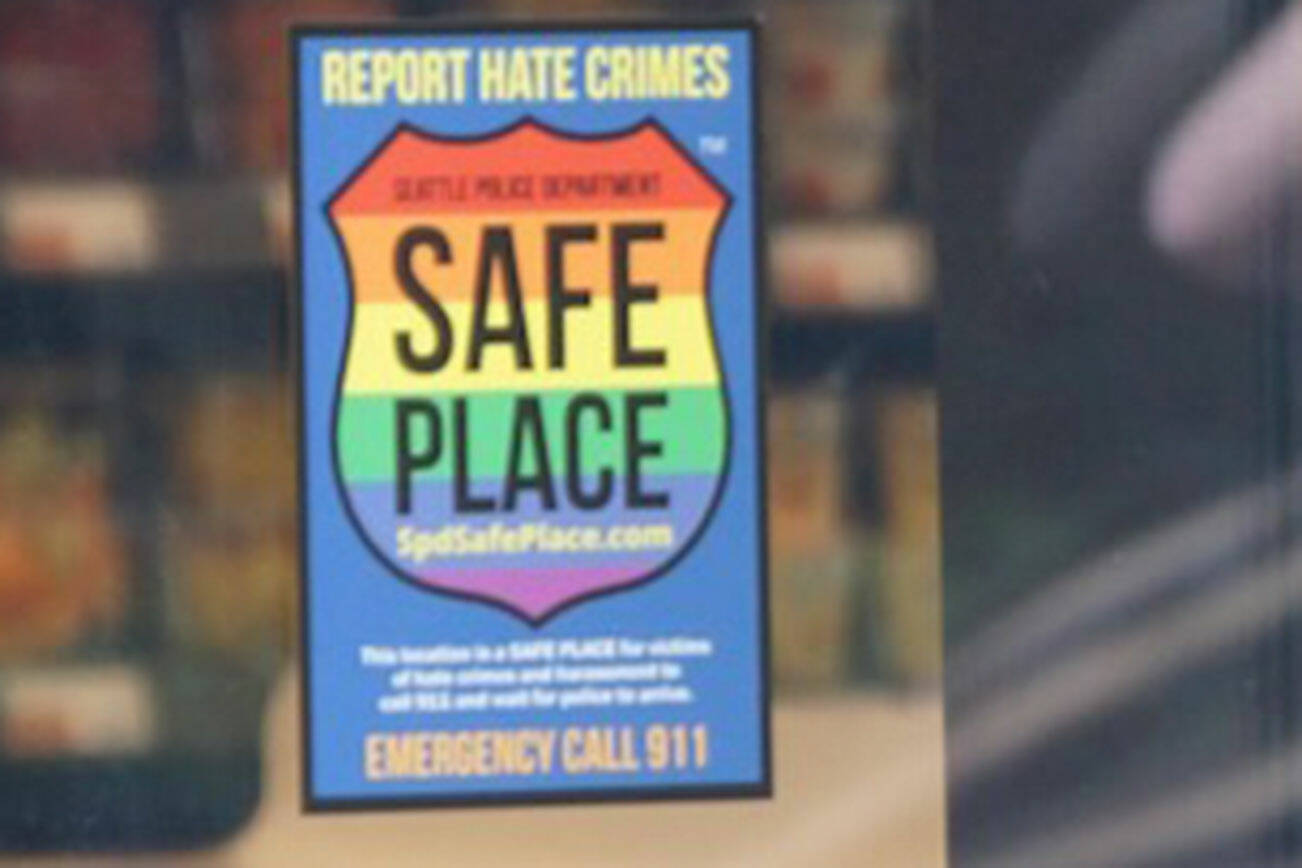 Joshua Kornfeld/Kitsap News Group
A Safe Place sticker placed outside of a business.
