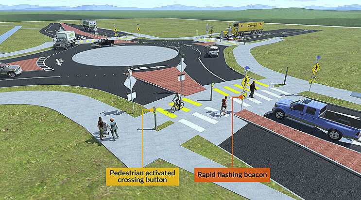 WSDOT courtesy image
The proposed design concept of the roundabout at Highway 305 and High School Road.