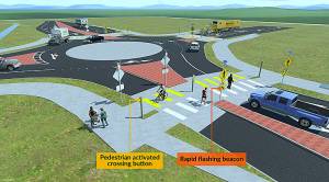 WSDOT courtesy image
The proposed design concept of the roundabout at Highway 305 and High School Road.