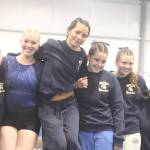 Luke Caputo/Kitsap News Group photos
The Bainbridge Spartans celebrate their first-place finish at the district gymnastics meet Feb. 6 at Black Hills Gymnastics in Lacey.