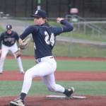 Luke Caputo/Kitsap News Group photos
Spartan McCrea Curfman throws a pitch in a 4-1 Bainbridge win over Olympic March 17 at the Kitsap County Fairgrounds.