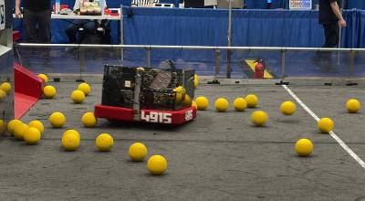 Spartronics courtesy photos
The BHS robot scurries around the field, gathering projectiles.