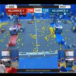 A wide-screen capture of the robots playing field at the Glacier Peak event.
