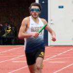 Luke Caputo/Kitsap News Group photos
Spartan Ignacio Llorens competes in the boys 4x400-meter relay event during a track meet at Bainbridge High School March 19.