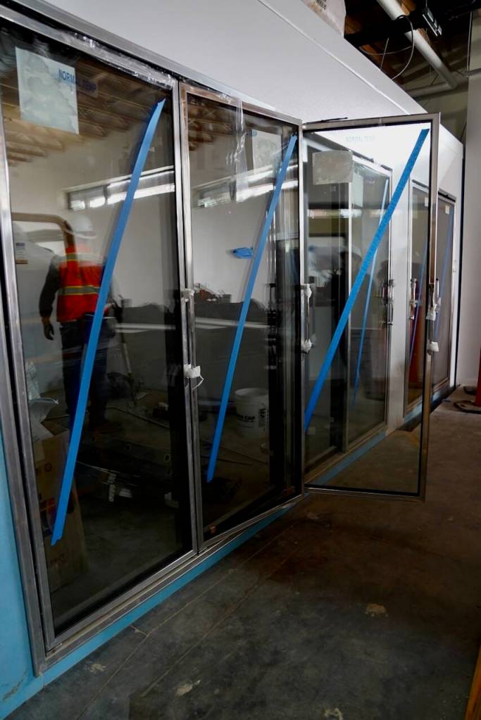 The new facility will include a walk-in refrigerator.