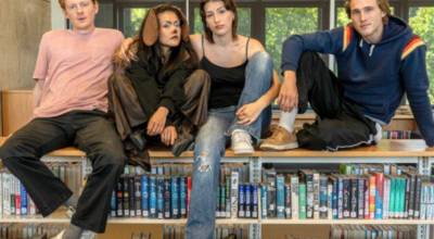 Emma Cameron courtesy photos
The four lead actors of <em>Detention</em> (left to right:) Ricky Spaulding as Corey, Anna Mulia as Mary-Beth, Bianca Mariani as Eden, and Ian S. Peterson as Nash.