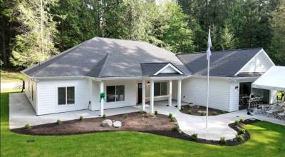 Homes for Our Troops courtesy photos
Exterior of the new custom accessible home on Bainbridge Island.