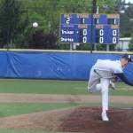 Spartan Eli Tracy throws a pitch during a 3-0 Bainbridge win over Fife in the 2026 District 3 2A Baseball Championship May 16 in Tacoma.