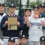 Luke Caputo/Kitsap News Group photos
The Bainbridge Spartans celebrate their first-place finish in the 2026 District 3 2A Baseball Tournament.