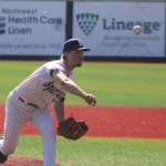 Spartan McCrea Curfman threw eight shutout innings in a 1-0 win over Tumwater in the 2026 2A State Baseball Championship May 30 at Joe Martin Stadium in Bellingham.
Spartan McCrea Curfman threw eight shutout innings in a 1-0 win over Tumwater in the 2026 2A State Baseball Championship May 30 at Joe Martin Stadium in Bellingham.