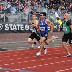 Aidan Woods of Olympic claimed top honors in the 2A boys 100-meter event during the state championships at Mount Tahoma High School.