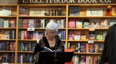 Katherine Bouma/Kitsap News Group photos
Eagle Harbor Book Company hosted author Amba Gale and community members June 11 for a live launch of her new book The Heart of Sacred Listening: Transform Your Relationship, Your Work, and Your Life.