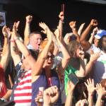 Luke Caputo/Kitsap News Group photos
Fans cheer on the USAs opening World Cup win over Paraguay June 12 at Quincy Squares Fan Zone in Bremerton.